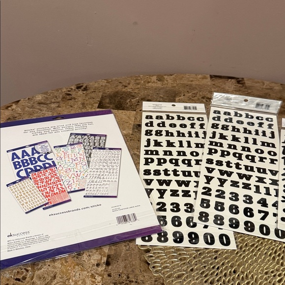 Scrapbooking Alphabet Stickers, Bling Sticker Sheets, Rhinestone Sticker Bundle - Picture 4 of 16